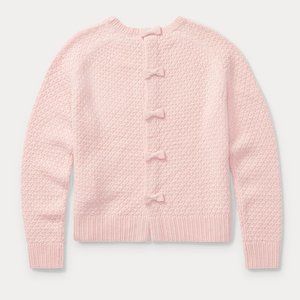 Ralph Lauren Seed-Stitched Bow-Back Sweater